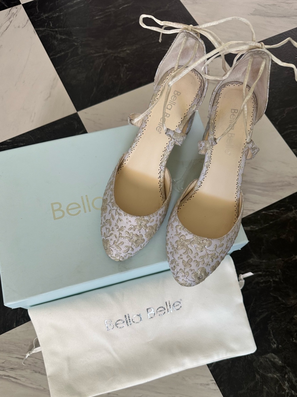 Bella Belle Sadie Heels - Perfect Wedding Block Heel - Picture 2 of 6